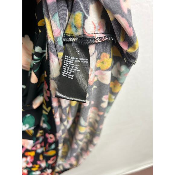 Woman's Perceptions New York Black Floral Shift Dress. - Size 12 Semi Formal - Picture 9 of 11